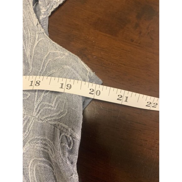 Lina Tomei L Linen Embroidered Lightweight Midi Dress Coastal - Picture 5 of 9